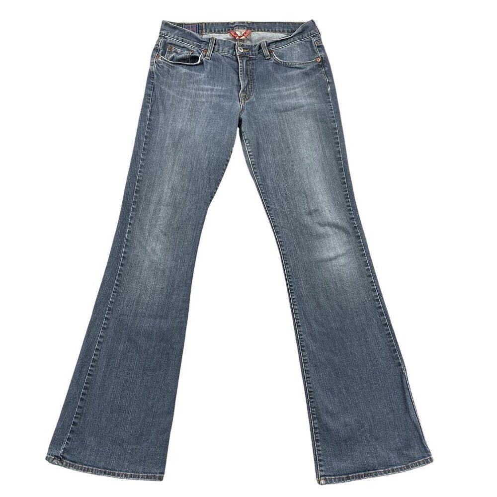 Lucky Brand Women's Medium Blue Bootcut Jeans Size 6 long check measurements